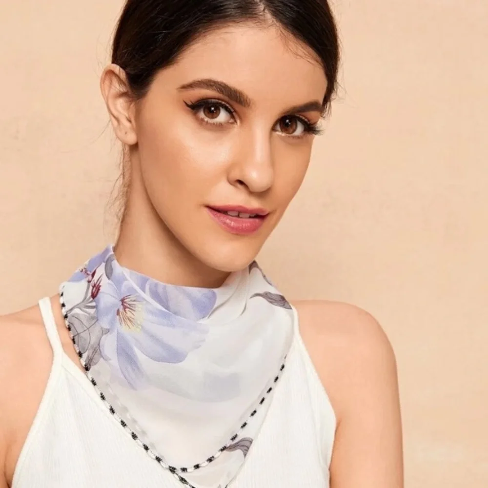 Gorgeous Floral Facemask & Scarf Adjustable Ear Strips 4 A Comfortable Fit